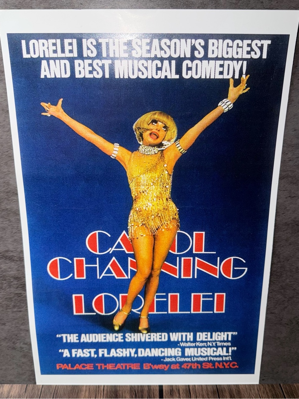 Vintage Carol Channing Lorelei Broadway Musical Poster Print 11x17 Theater Art
